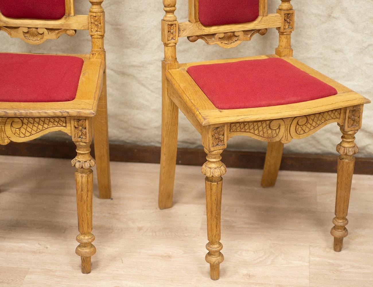 Реставрация пары дубовых стульев 19 века