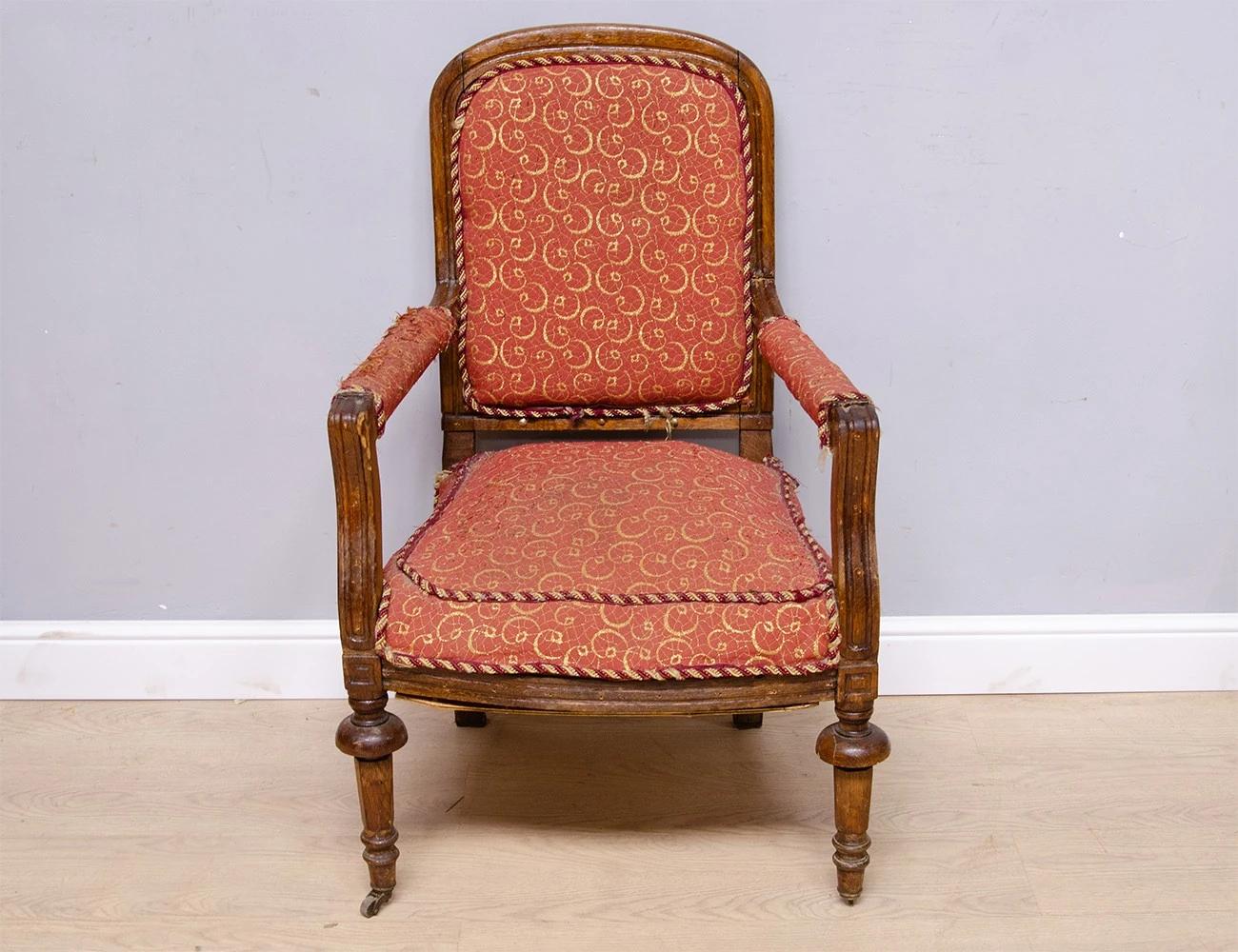 Реставрация дубового кресла 19 века