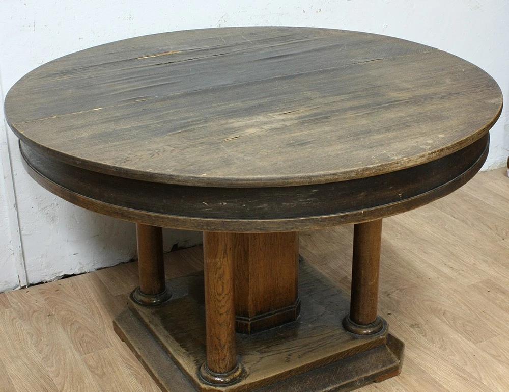 Реставрация старинного круглого стола