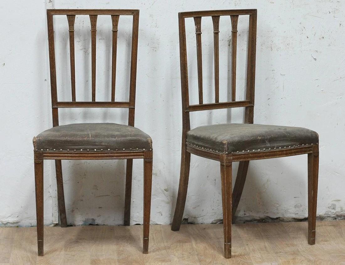 Реставрация пары дубовых стульев