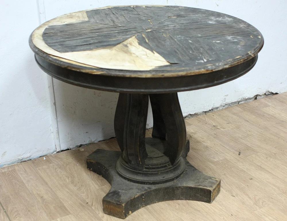 Реставрация круглого обеденного стола