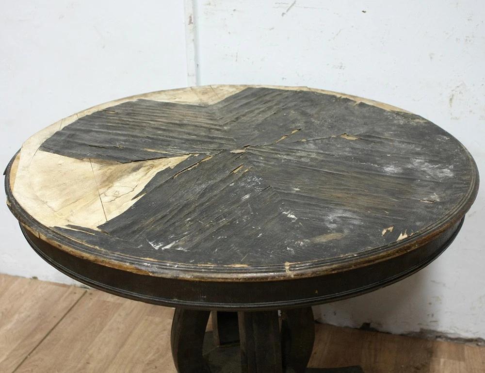 Реставрация круглого обеденного стола
